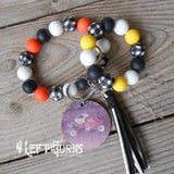 Custom Photo Charms for our Silicone Bead Wristlet Bracelets Key Rings Fobs