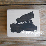 Race Car Silhouette Checkered Flag Checkered Heart Paw Print Wood Block Signs