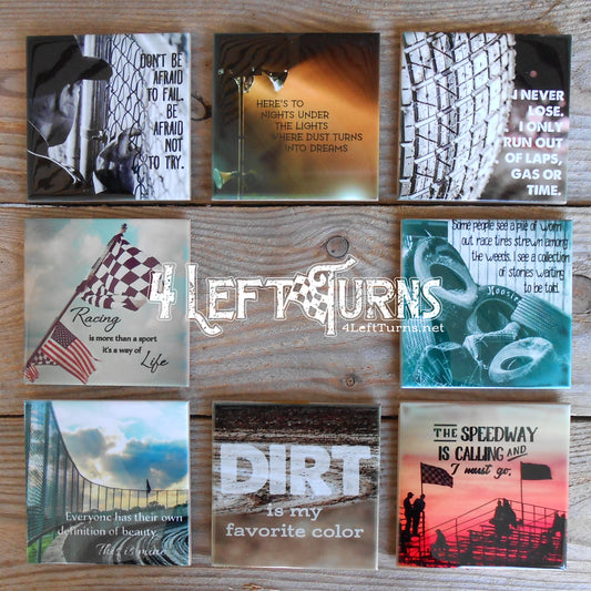 Racing Themed Beverage Coasters
