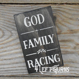 God Family Racing Tiny Wood Sign