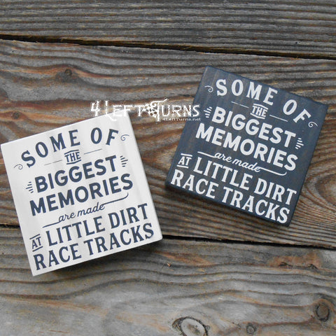 Little Dirt Tracks Tiny Wood Sign