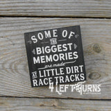 Little Dirt Tracks Tiny Wood Sign