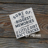 Little Dirt Tracks Tiny Wood Sign