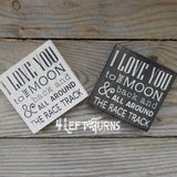 I Love You to the Moon and Back Tiny Wood Sign