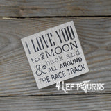 I Love You to the Moon and Back Tiny Wood Sign