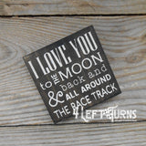 I Love You to the Moon and Back Tiny Wood Sign