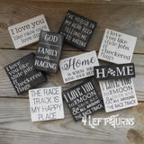 I Love You to the Moon and Back Tiny Wood Sign