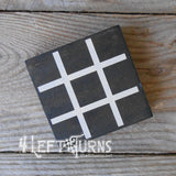 Racing Themed Tic Tac Toe Game with Stained Wood Board