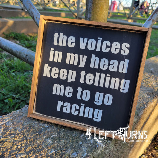 The Voices in My Head Painted Wood Sign