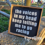 The Voices in My Head Painted Wood Sign
