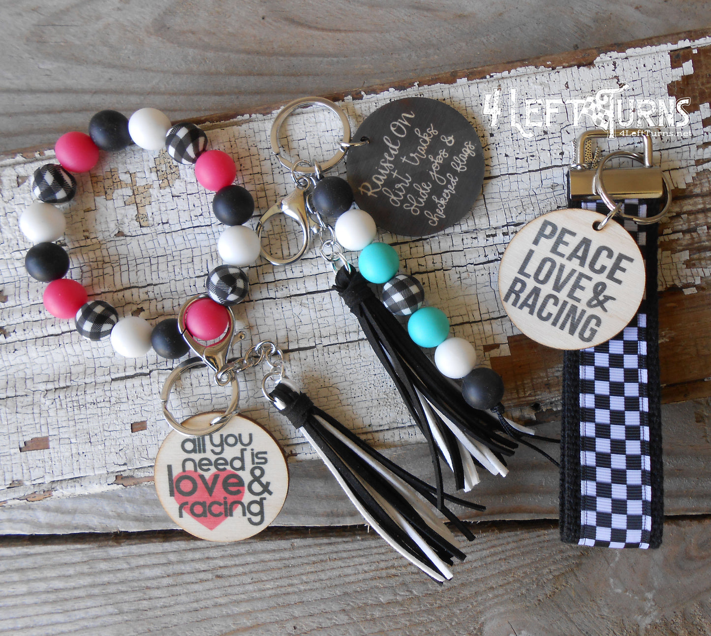 Individual Colorful Charms for our Silicone Bead Wristlet Bracelets Key Rings Fobs